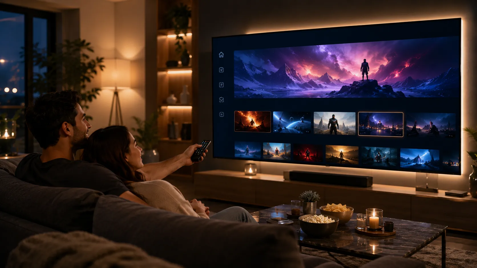 Kodi Mediacenter Interface mit aktivem PVR IPTV Simple Client und EPG-Programmführer